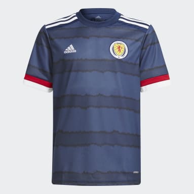 Children's Scotland Football Kit With Saltire Design In Navy Size 5-6 Years 