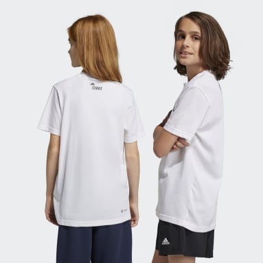 T-shirt da tennis AEROREADY Graphic Bianco Bambini Tennis