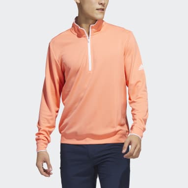 Men's Golf Orange Quarter-Zip Pullover