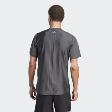 T-shirt d'entraînement HIIT 3 bandes gris Hommes Entraînement
