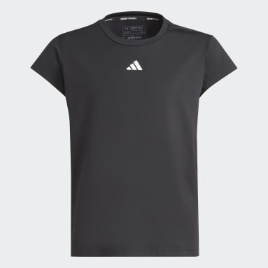 Girls Gym & Training Black AEROREADY 3-Stripes T-Shirt