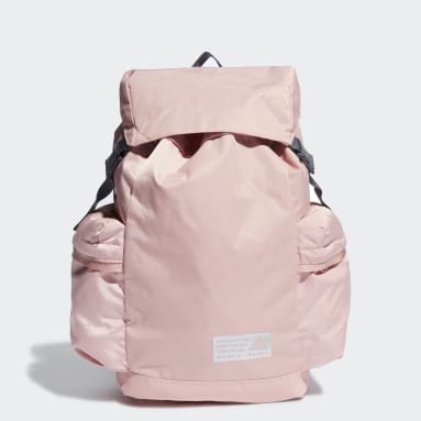 Women Training Pink adidas Sports Backpack with Flap Closure