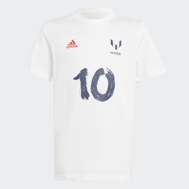 Playera Estampada Messi CNY Blanco Niño Fútbol