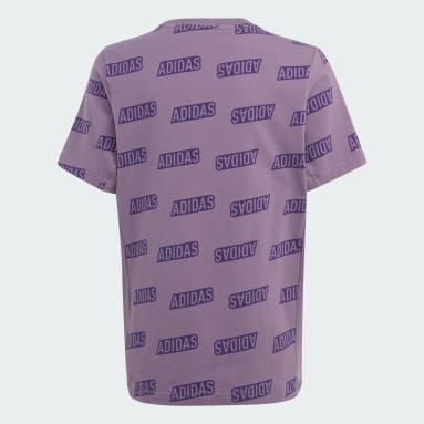 Kids Sportswear Purple Brand Love Golden Allover Print Tee Kids