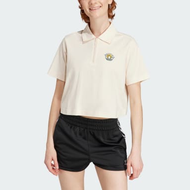 Women's Originals Beige Cropped Polo Shirt
