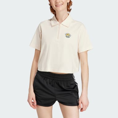 Polo con Cuello Corto Blanco Mujer Originals