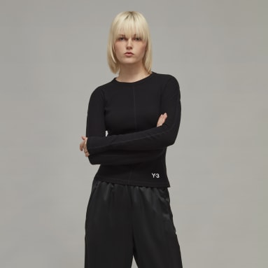 Y-3 Fitted Long Sleeve T-skjorte Svart