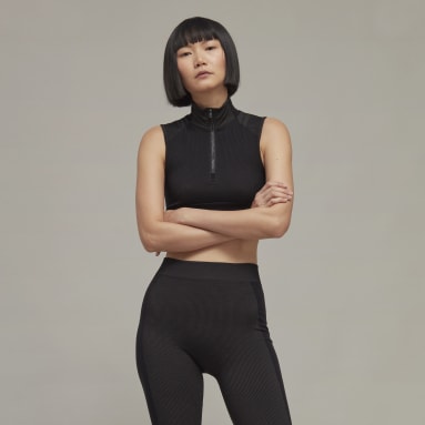 Y-3 Classic Seamless Knit Sport Top (Cropped) Nero Donna Y-3