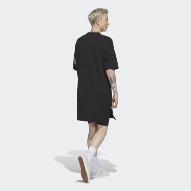 Frauen Originals adicolor Neuclassics T-Shirt-Kleid Schwarz
