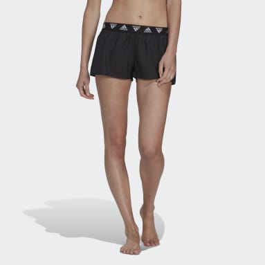 Frauen Sportswear Branded Beach Shorts Schwarz