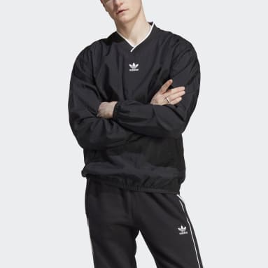 Haut à manches longues en toile adidas Rekive noir Hommes Originals