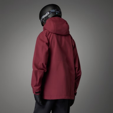 Männer TERREX Terrex Techrock 3-Layer Post Consumer Nylon RAIN.RDY Jacke Weinrot