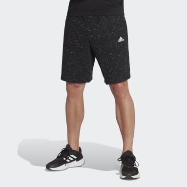 Men Training Black Essentials French Terry Mélange Shorts