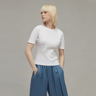 T-shirt ajusté à manches courtes Y-3 Blanc Femmes Y-3