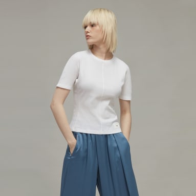 Y-3 Fitted Short Sleeve Tee Bianco Donna Y-3