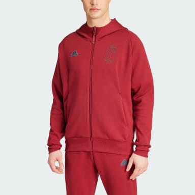 Red Zip Up Hoodies adidas BE