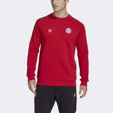 Sudadera cuello redondo Essentials Trefoil FC Bayern Rojo Hombre Originals