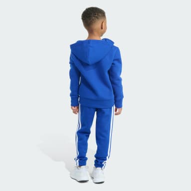 2-Piece Long Sleeve Essential Big Logo Fleece Jacket & Jogger Set