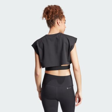 Power AEROREADY Crop Sleeveless T-skjorte Svart