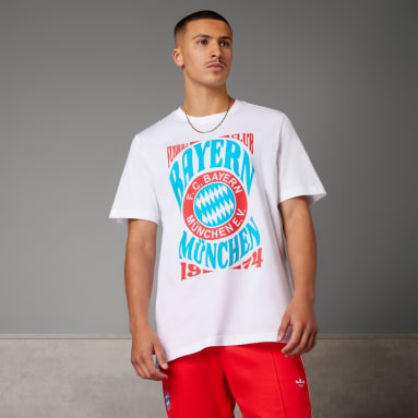 T-shirt graphique FC Bayern Originals Blanc Hommes Football