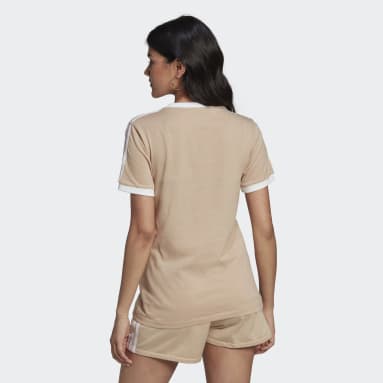 Frauen Originals adicolor Classics 3-Streifen T-Shirt Beige