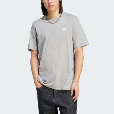 Adidas Men's T-Shirt - Grey - L