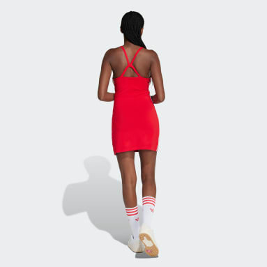 Women's Sportswear Red 3-Stripes Mini Dress