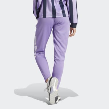 adidas Lounge Fleece Wide Pants - Purple