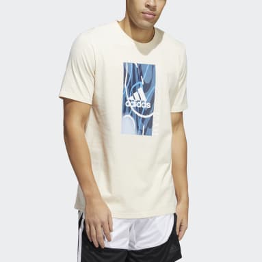 Camiseta Badge of Sport Courts Estampada Beige Hombre Basketball