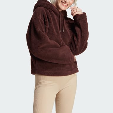 Sweat-shirt à capuche Premium Essentials Marron Femmes Originals