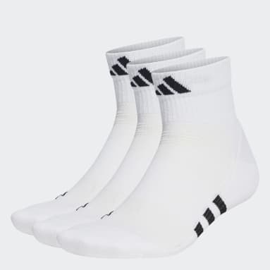 Fitness & Training Performance Cushioned Mid-Cut Socken, 3 Paar Weiß