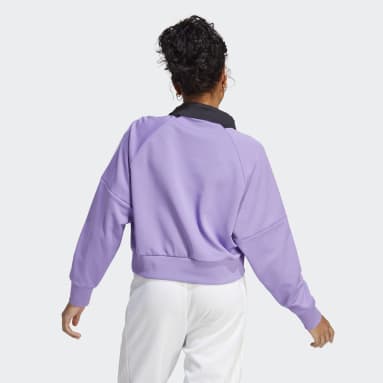 Women Sportswear Purple Track Sweatshirt