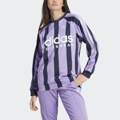 Camiseta Manga Larga Jacquard Morado Mujer Sportswear