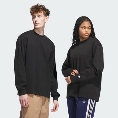 Chemise de skateboard à manches longues en maille gaufrée