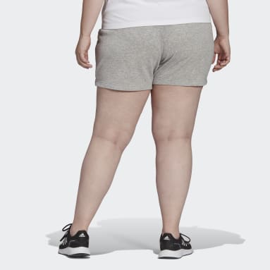 Kvinder Sportswear Grå Essentials Slim Logo Plus Size shorts