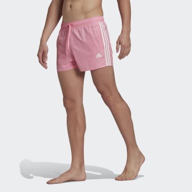Muži Plavání růžová Plavecké šortky Classic 3-Stripes