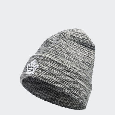 Men Hockey Grey Maple Leafs Training Cuffed Beanie