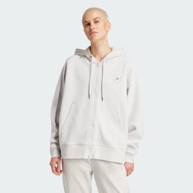 White Zip Up Hoodies For Women adidas NZ