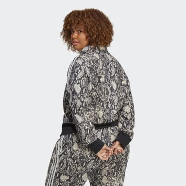 Women's Originals Black Python Allover Print Track Jacket (Plus Size)