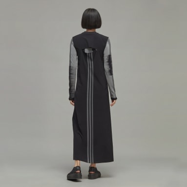 Vestido 3-listras Y-3 Preto Mulher Y-3