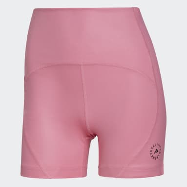 Women Gym & Training Pink adidas by Stella McCartney TrueStrength Yoga Short Tights