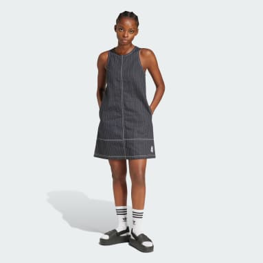 Allover Print Midi Dungaree Dress