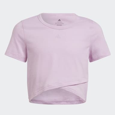 Camiseta Corta AEROREADY Yoga Morado Niña Sportswear