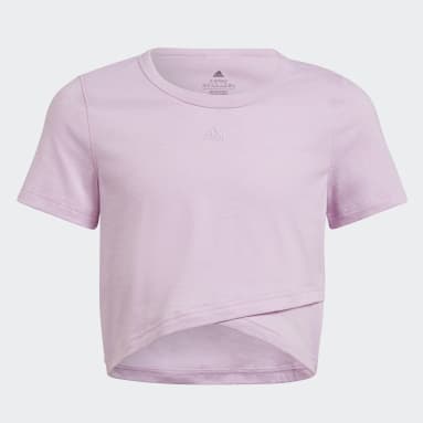 Playera Corta AEROREADY Yoga Violeta Niña Sportswear