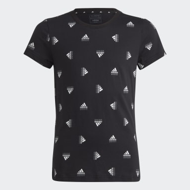 Playera de Algodón Estampada Brand Love Negro Niña Sportswear