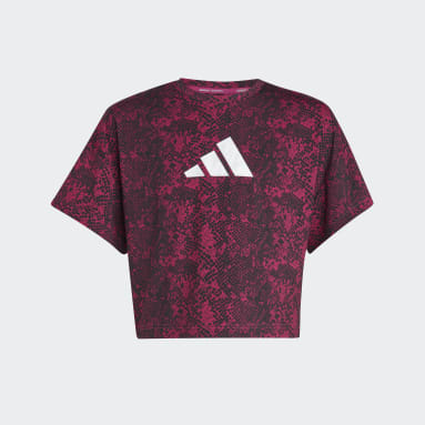 Camiseta AEROREADY Animal-Print Rosa Niña Sportswear