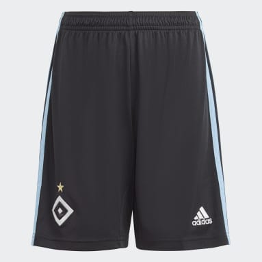Men Football Black Hamburger SV 22/23 Away Shorts