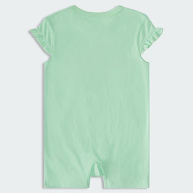 Infant & Toddler Lifestyle Green CAP SLEEVE ROMPER