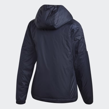 Essentials Insulated Hooded Jakke Blå