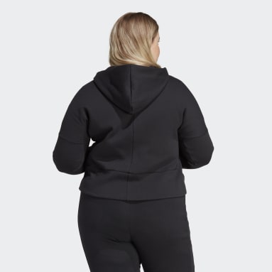 Dam Sportswear Svart Mission Victory Slim Fit Full-Zip Hoodie (Plus Size)